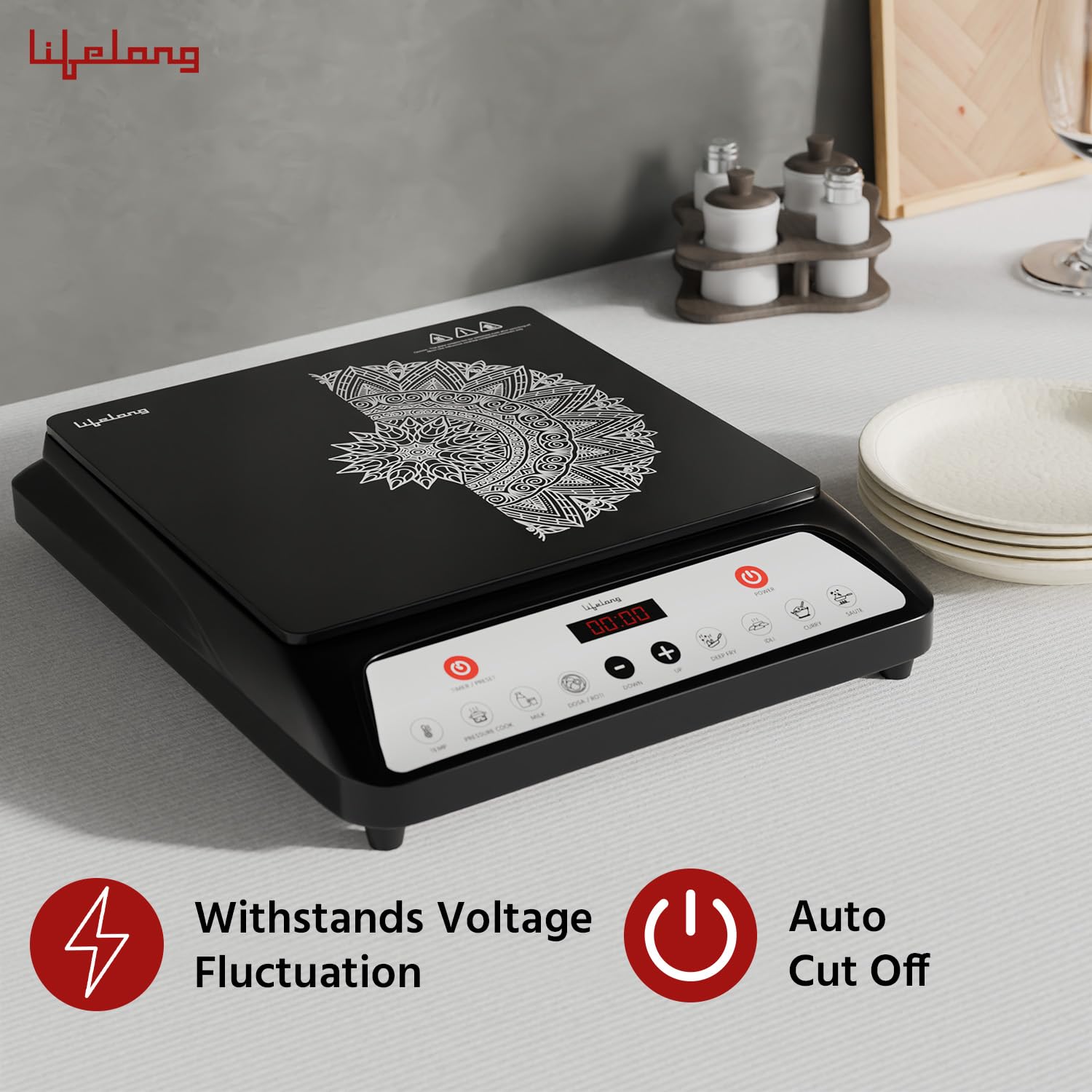 Lifelong 1800 Watt Induction Stove With Surge Protection